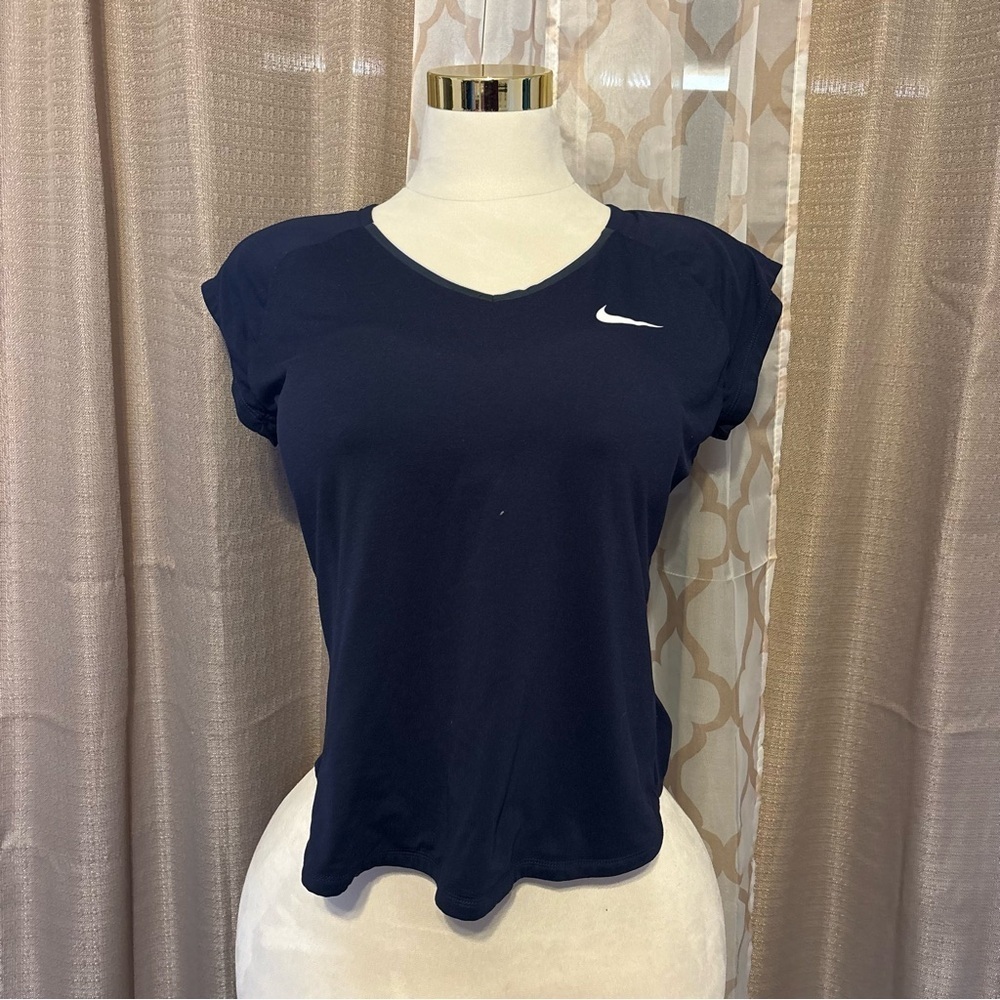 Nike Women's Dark Blue V-Neck Tee